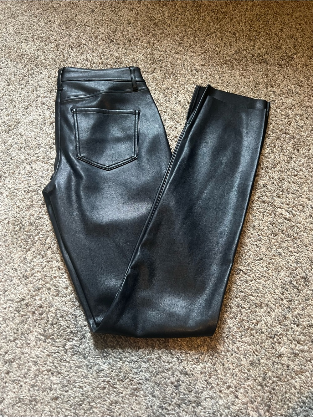 Black Faux-Leather Women’s Pants